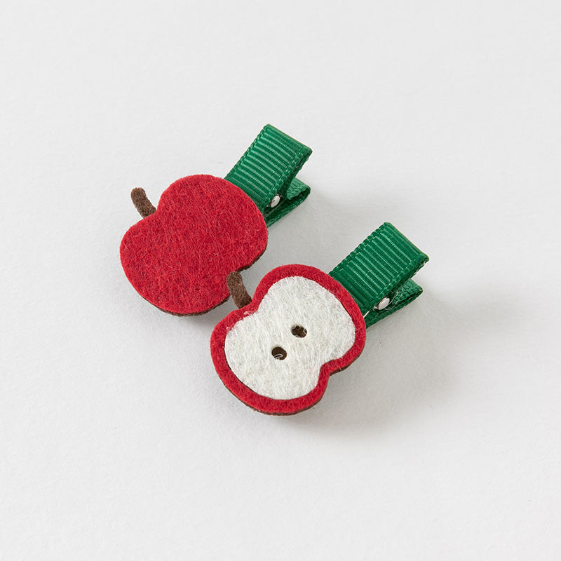 Red Apple Hair Clips