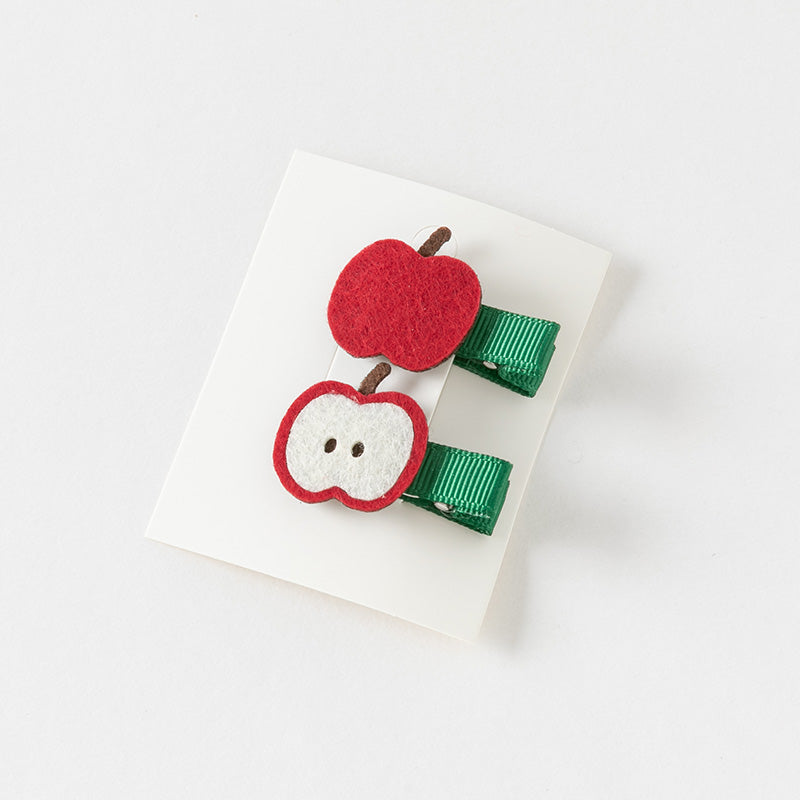 Red Apple Hair Clips
