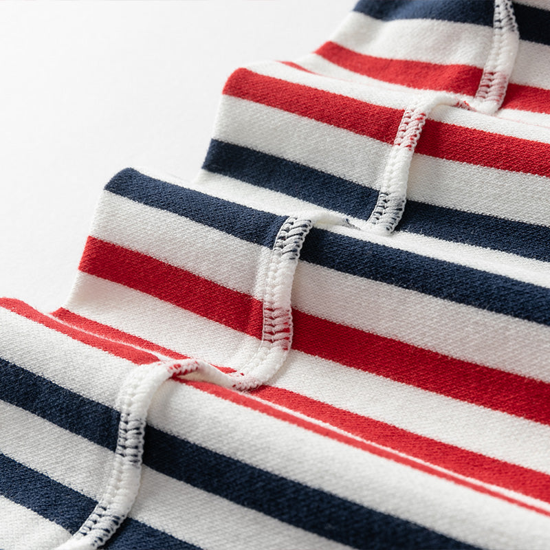 Red Blue Striped Polo