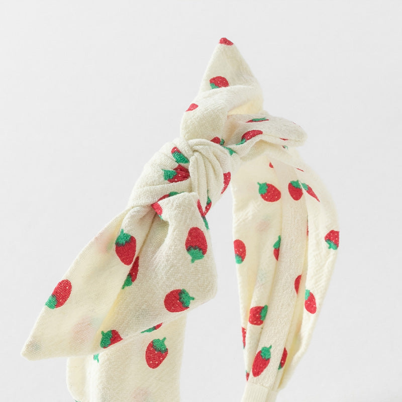 Strawberry Bow Headband